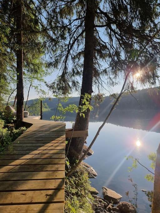 Treetop Ekne - Hytte I Skogen Med Hengebru Hotel Levanger Exterior photo