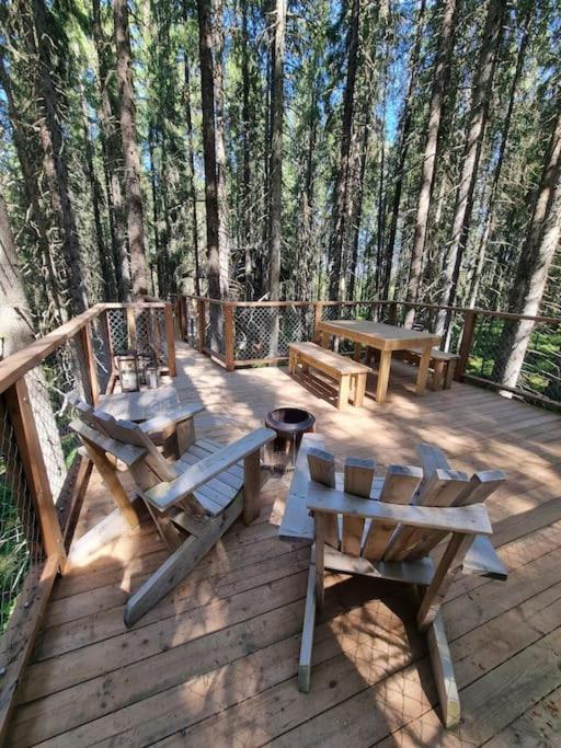 Treetop Ekne - Hytte I Skogen Med Hengebru Hotel Levanger Exterior photo
