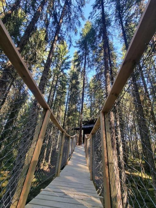Treetop Ekne - Hytte I Skogen Med Hengebru Hotel Levanger Exterior photo